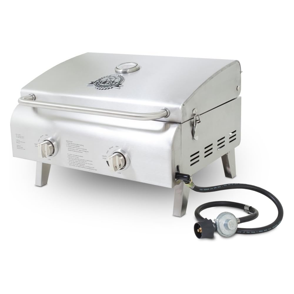 Pit Boss Grills 75275 Stainless Steel Two-Burner Portable Grill