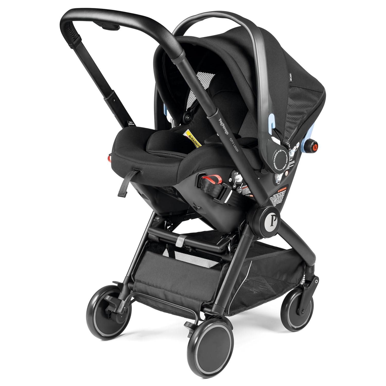 Peg Perego City Loop Infant Car Seat &amp; Stroller Combo with Primo Viaggio Urban Mobility Car Seat | Compact Travel System from Infant to Toddler | Air Travel Friendly