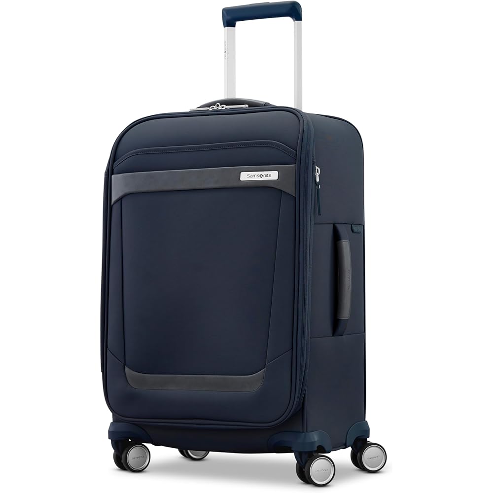 | Samsonite Elevation Plus 22-Inch Carry-On Expandable Softside Spinner Luggage Midnight Blue | Suitcases