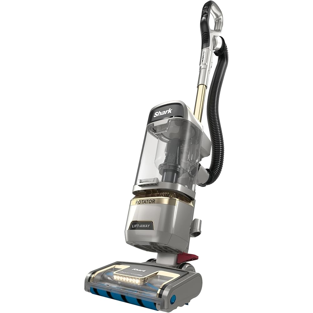 Shark | Upright Vacuum Cleaner for Home | Rotator Lift-Away | No Hair Wrap | HEPA Filter | Lightweight Bagless Vacuum for Pet Hair | LED Headlights For Carpets &amp; Hardwood Floors | Silver | LA502