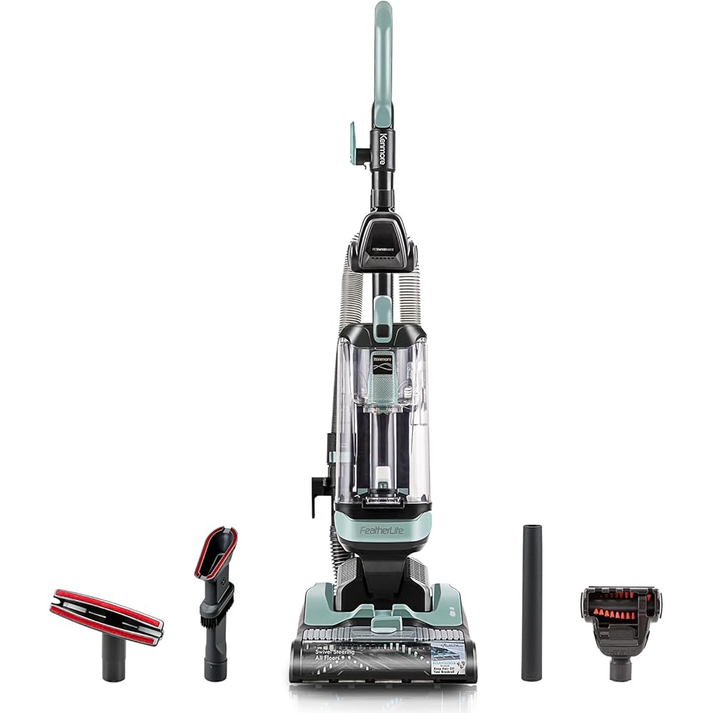 Kenmore DU1275 Bagless Upright Vacuum Lightweight Carpet Cleaner with 4 Height Adjustment, Hair Eliminator brushroll, Pet HandiMate &amp; 2 Cleaning Tools