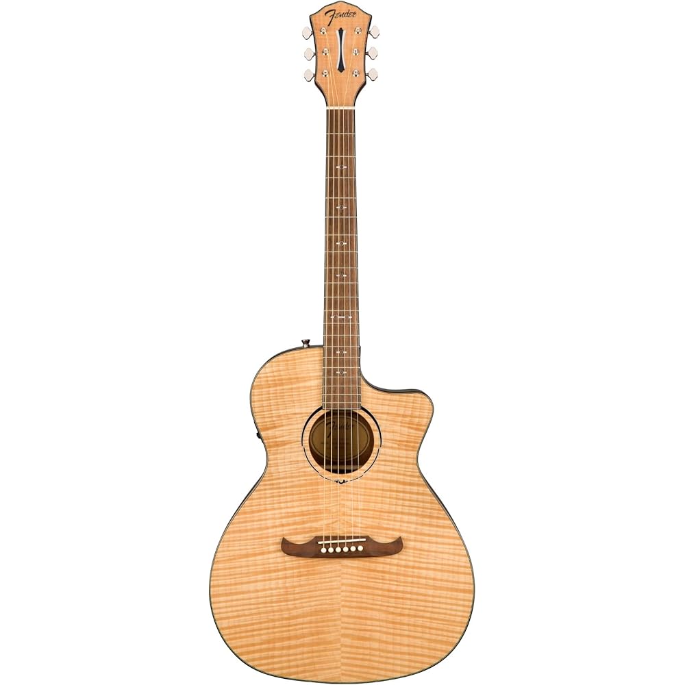 Fender FA-345CE Auditorium Cutaway Acoustic Guitar, with 2-Year Warranty, Natural