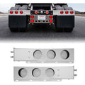 VEVOR Stainless Steel Mud Flap Hangers with Light Cutouts, 2-1/2" Bolt Spacing, Spring Loaded Mudflap Hangers for Semi Trucks, 1 Pair Heavy Duty Semi Truck Mud Flap Hanger Set, Silver