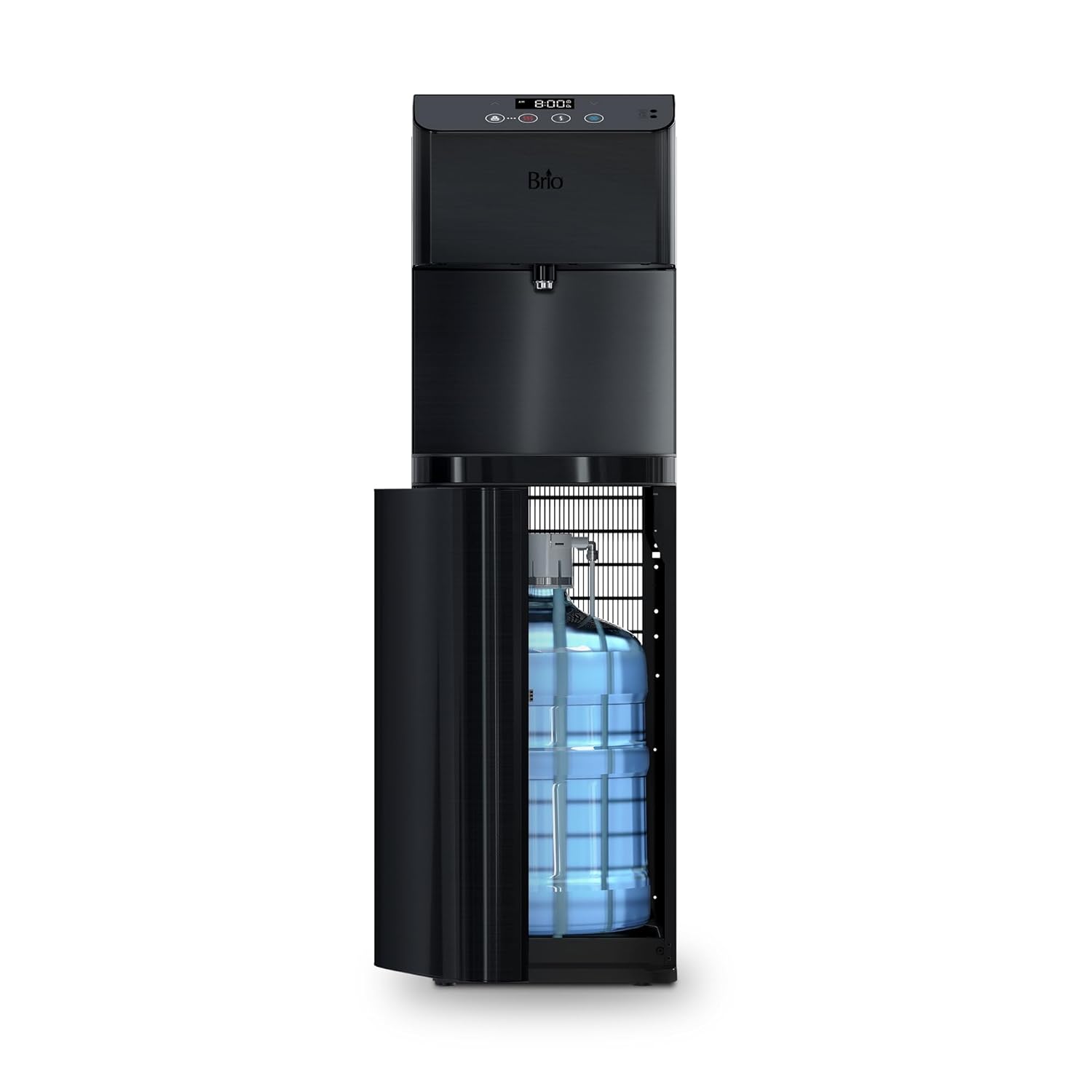 Brio Moderna Touchless Bottom Load Water Cooler Dispenser Self-Cleaning, Motion Sensor, Tri Temp Dispense, Child Safety Lock, Holds 3 or 5 Gallon Bottles, Digital Display and LED Light