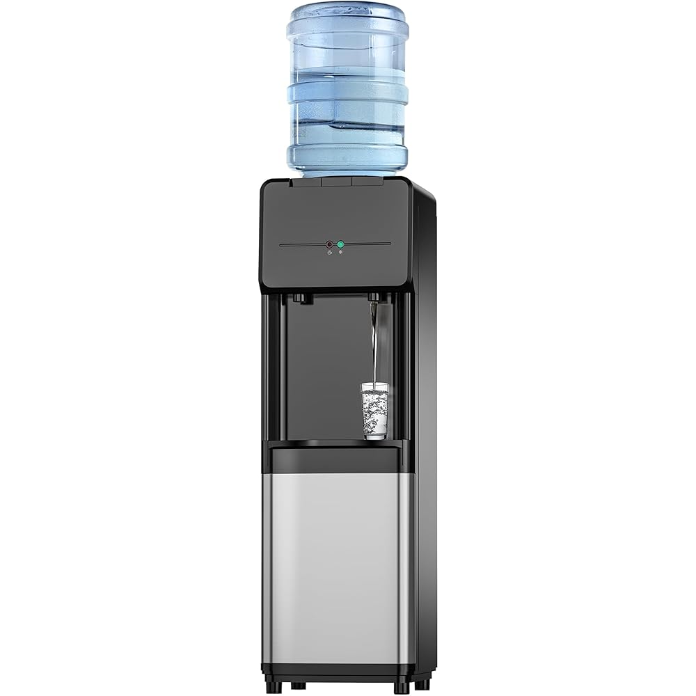 Euhomy Hot &amp; Cold Water Dispenser, Top Loading Water Dispenser for 3 or 5 Gallon Bottles, Top Loading Hot &amp; Cold Water Dispensor with Child Safety Lock, for Office, Home
