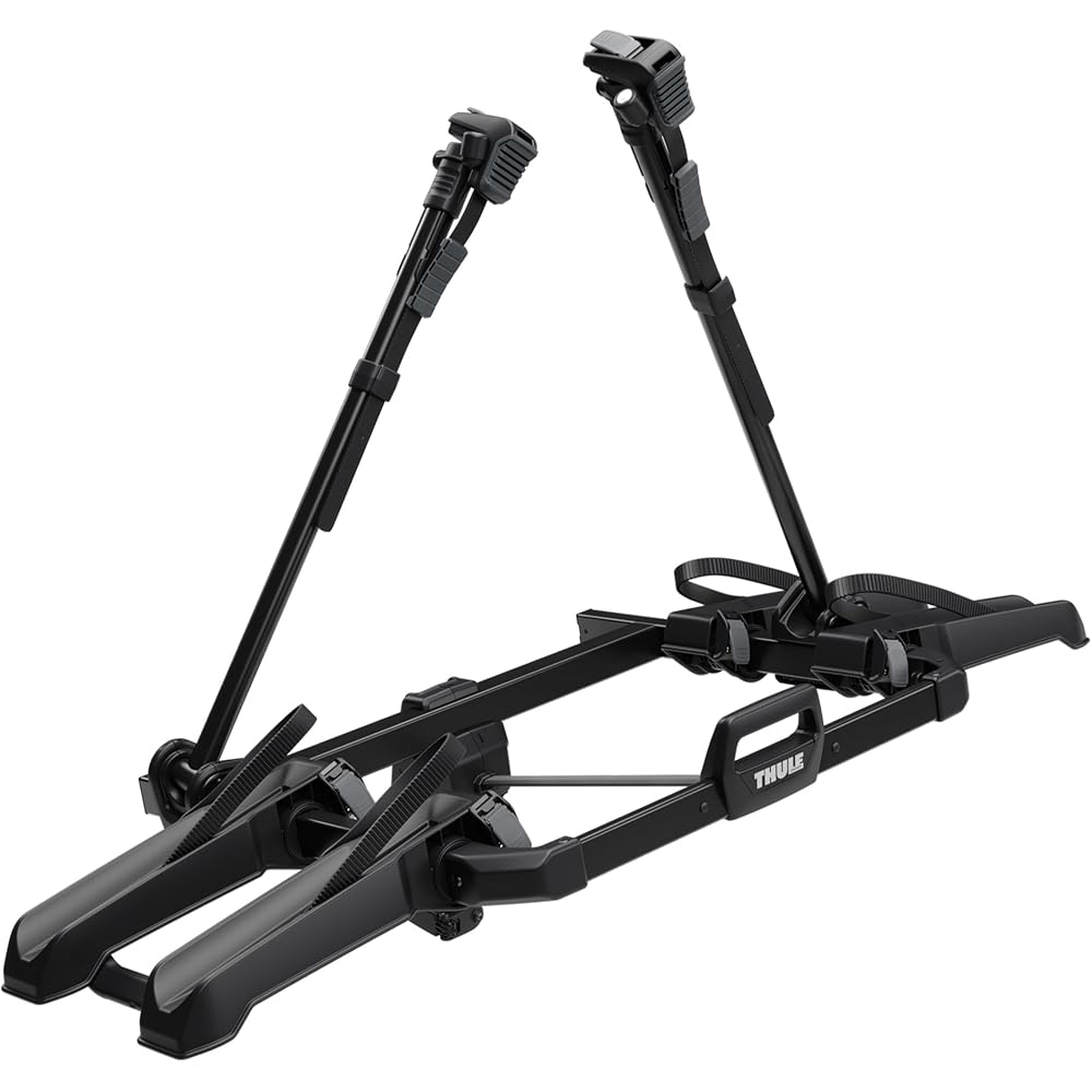Thule Outpace 2 Bike Hitch Rack Compact &amp; Lightweight Platform Bike Rack Foldable Design Fits Most Bike Styles 110lb Capacity 55lbs per Bike 2" &amp; 1.25" Hitch Compatibility