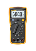 Fluke 115 Digital Multimeter, Measures AC/DC Voltage To 600 V &amp; Current to 10 A, Measures Resistance, Continuity, Frequency &amp; Capacitance, Includes Battery, Holster &amp; 4mm PVC-Insulated Test Lead
