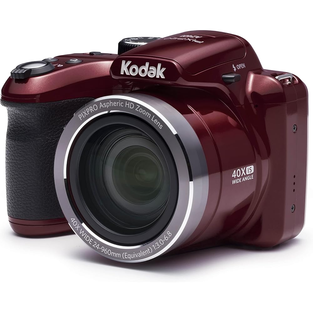 Kodak AZ401RD Point &amp; Shoot Digital Camera with 3" LCD, Red