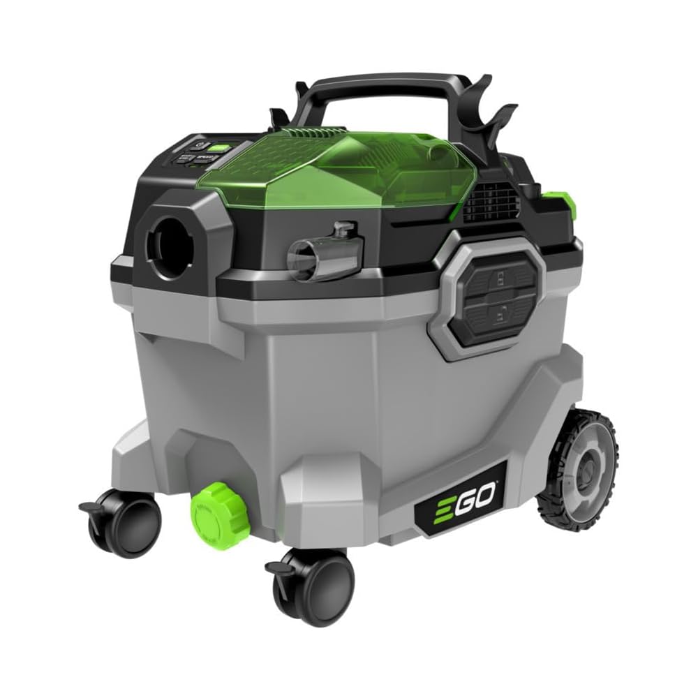 EGO Power+ Shop Vacuum Wet Dry, Car Vac, Portable Cordless Cleaner, 9 Gallon 110 CFM, Includes 56V 5.0Ah Battery and Charger WDV0904