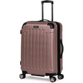 | Kenneth Cole REACTION Renegade Luggage Expandable 8-Wheel Spinner Lightweight Hardside Suitcase, Rose Gold, 24-Inch Checked | Suitcases