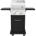 Megamaster Deluxe 2-Burner Gas Grill with Foldable Side Tables, 418 SQ In Cooking Space, 28000 BTUs, Stainless Steel Lid, Propane BBQ Grill for Outdoor Cooking, Patios, Backyards and More 720-0864MA