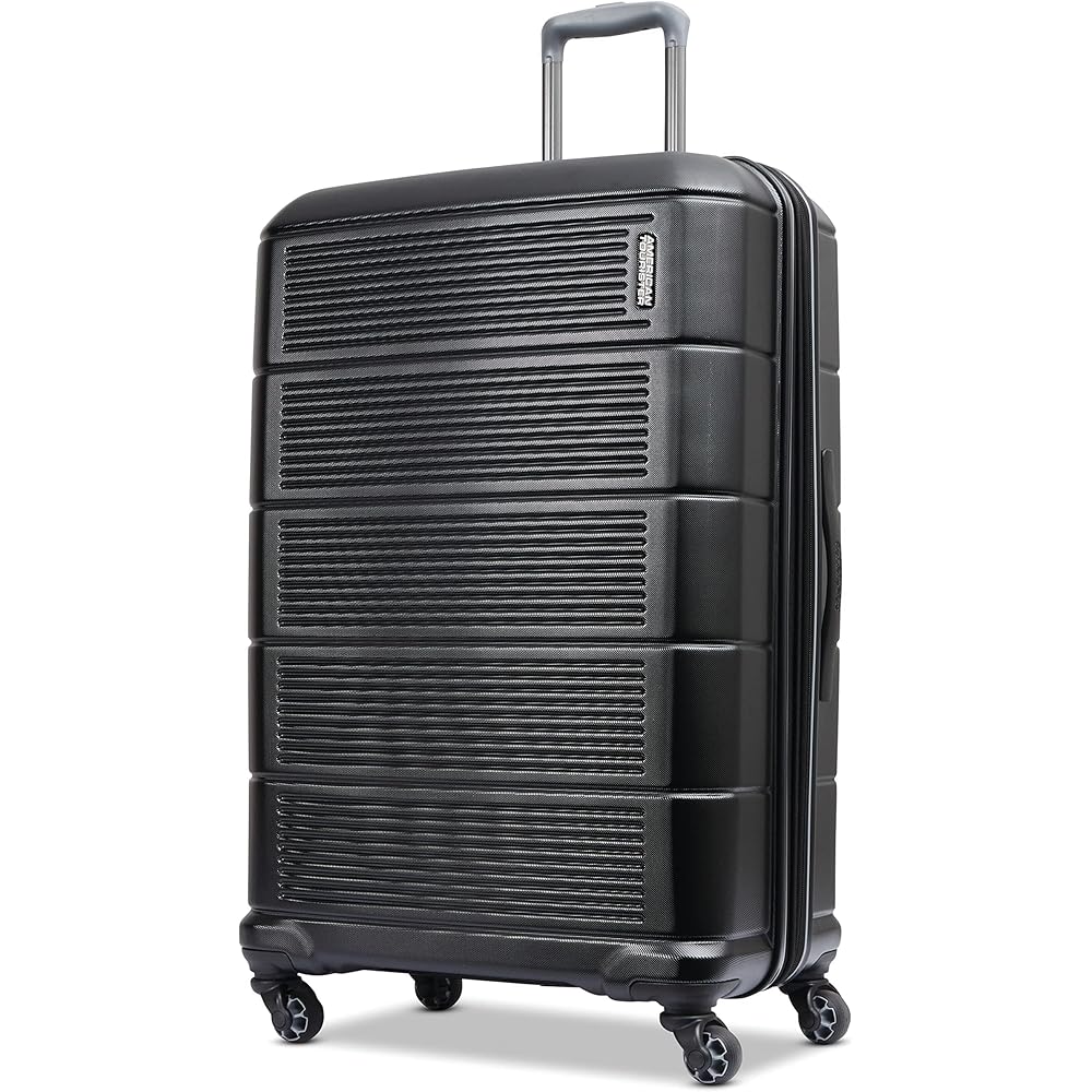 | American Tourister Stratum 2.0 Expandable Hardside Luggage with Spinner Wheels, 28" SPINNER, Jet Black | Suitcases