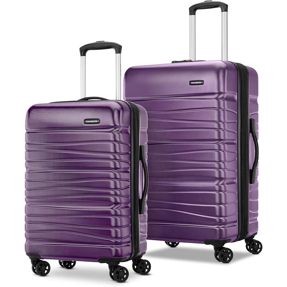 | Samsonite Evolve SE Hardside Expandable with Double Spinner Wheels, 2PC SET (CO/M), Purple | Suitcases