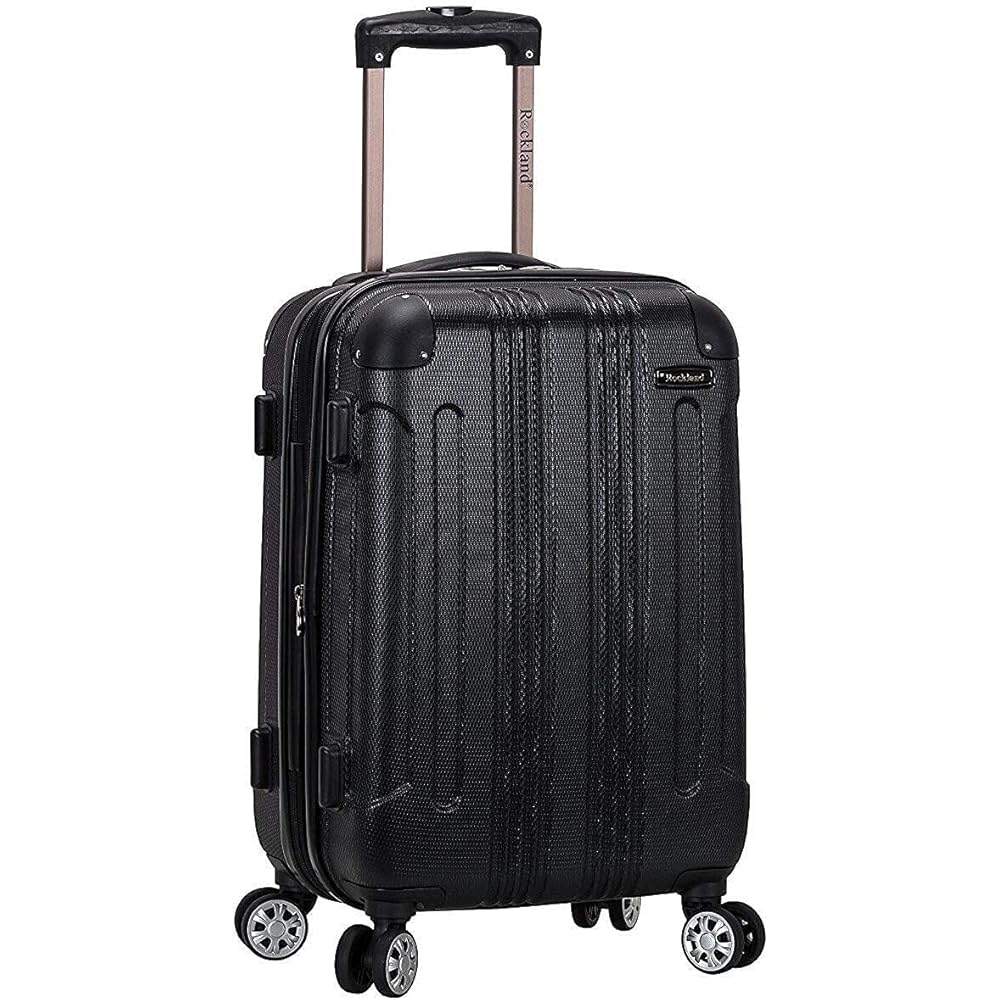 | Rockland London Hardside Expandable Luggage with Spinner Wheels, Black, Carry-On 20-Inch | Suitcases