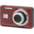 KODAK PIXPRO FZ55-RD 16MP Digital Camera 5X Optical Zoom 28mm Wide Angle 1080P Full HD Video 2.7" LCD Vlogging Camera (Red) Packaging May Vary