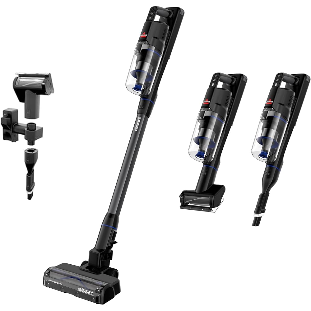 Bissell PowerClean FurGuard 280W Self-Standing Cordless Vacuum w/Self-Cleaning Brush Roll, Strong Suction, Removeable Battery, Wall Mount, Upholstery Tool &amp; Bright Headlights