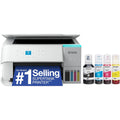 Epson EcoTank ET-2980 Wireless All-in-One Color Supertank Printer with up to 3 Years of Ink, Refillable Tanks, Perfect for Home, 15 PPM, 1.44" Color Screen, Auto 2-Sided Printing White
