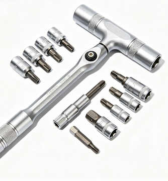 Solrixsolu - 22-Piece T-Handle Ratchet Driver Set, Sockets & Bits
