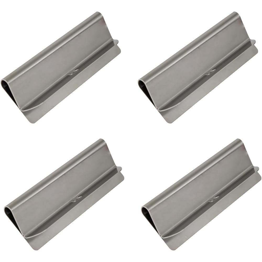 Buyers Products 8591100 Stainless Steel Mud Flap Clamps, 4 Dump/Work Truck Mud Flap Hanger for Protection and to Secure Mud Flaps, Hardware Included, Handles 1/4" 1/2" Polymer &amp; Rubber Mudflaps