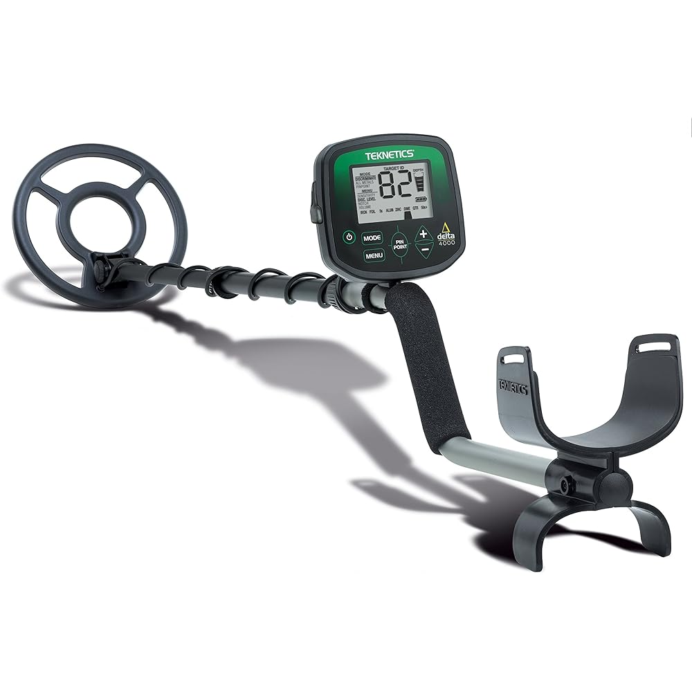 Teknetics Delta 4000 Metal Detector for Adults Features an 8" Waterproof Coil and a User-Friendly Design, Making it Perfect for Coin Shooting, relic Hunting and General Treasure Hunting