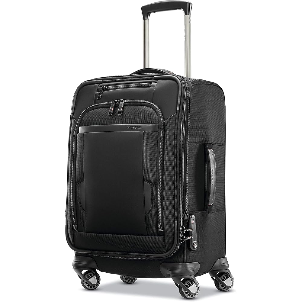 | Samsonite Pro Travel Softside Expandable Luggage with Spinner Wheels, Black, Carry-On 21-Inch | Suitcases