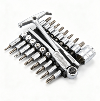 Solrixsolu - 22-Piece T-Handle Ratchet Driver Set, Sockets & Bits