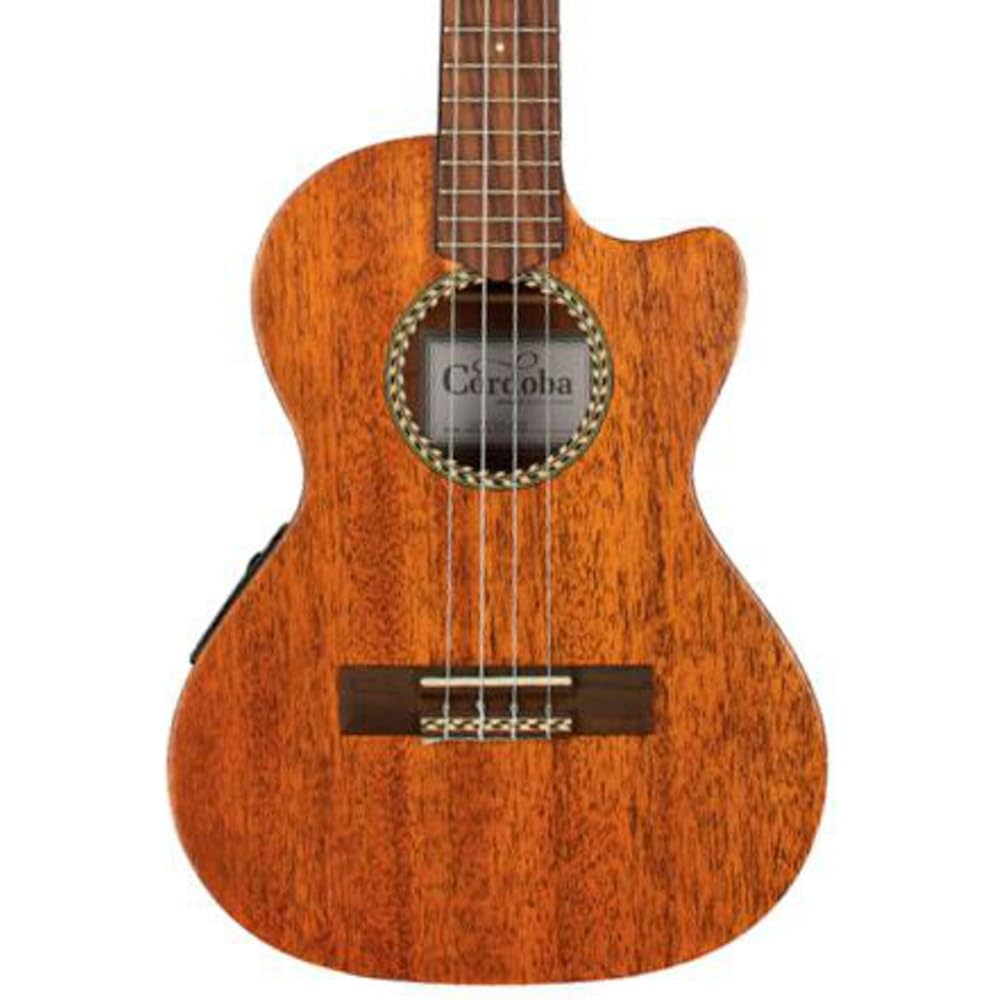 Cordoba, 4-String 20TM-CE Mahogany Ukulele, Right, Natural, Tenor Cutaway Electric (COD 20TMCE)
