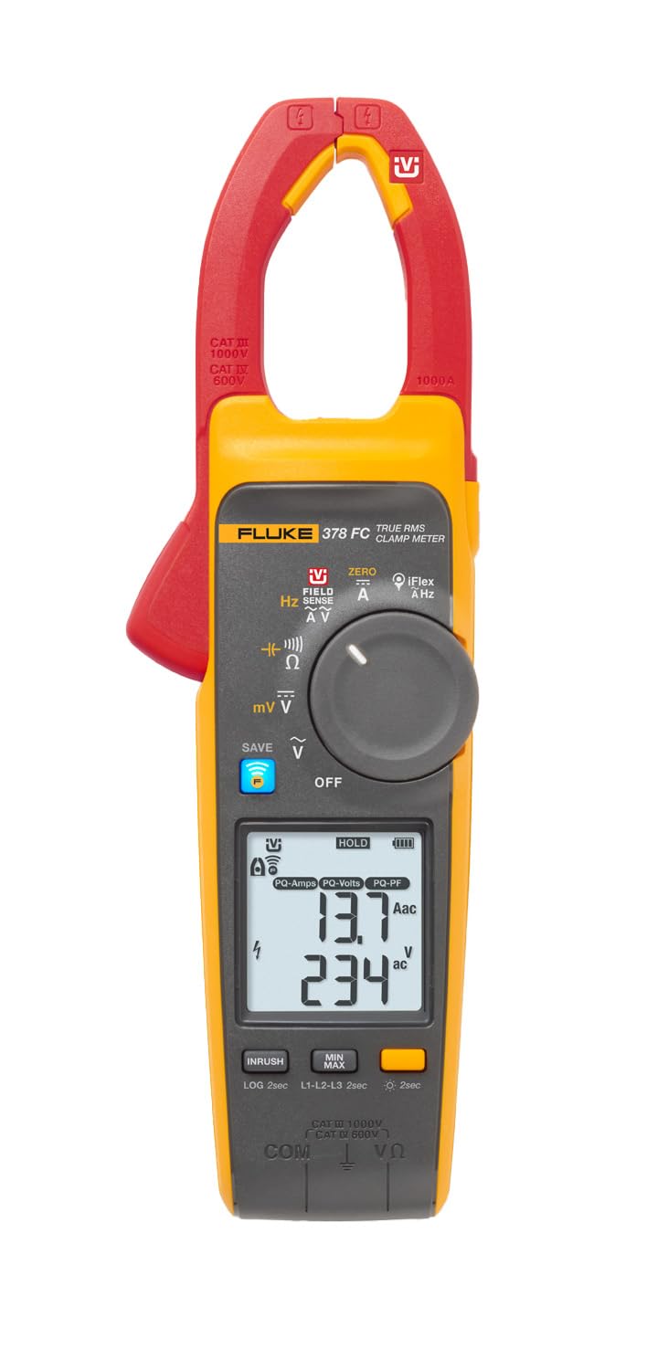Fluke 378FC AC/DC TRMS Non-Contact Voltage Wireless Clamp w/PQ Indicator &amp; iFlexIndustrial &amp; Scientific