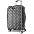 | Kenneth Cole REACTION Diamond Tower Collection Lightweight Hardside Expandable 8-Wheel Spinner Travel Luggage, Black, 20-Inch Carry On | Suitcases